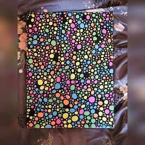 ✨️Multicolor Bubble Dot Canvas Art on Black